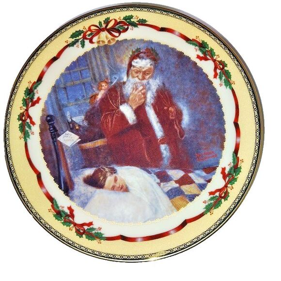 LENOX Norman Rockwell Christmas Memories Collector Plates 1997 1998 Bradford Vtg - Picture 4 of 10